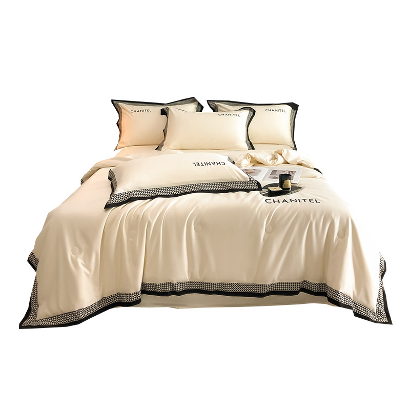 2023年新款夏天冰丝三单双人被子 艾云化纤被