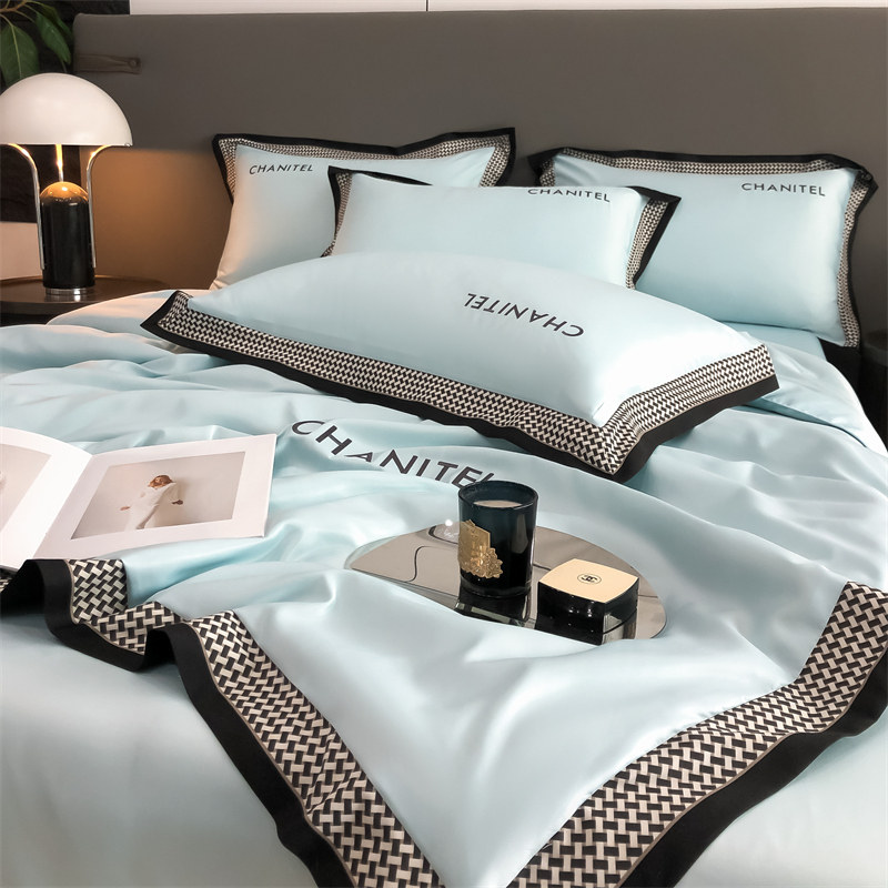 2023年新款夏天冰丝三单双人被子 艾云化纤被