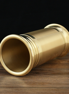 纯铜素面光身香筒装香家用供奉香桶放线香竹签香香桶佛前供佛香筒