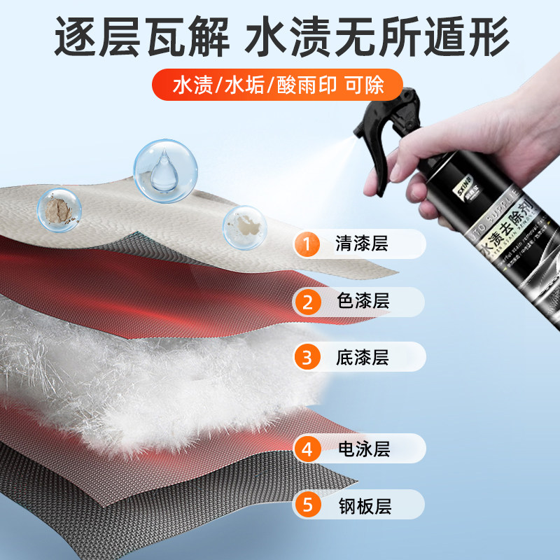 空调水渍清洗剂汽车漆面石灰水泥清洁剂玻璃白斑溶解剂水痕去除剂-图2