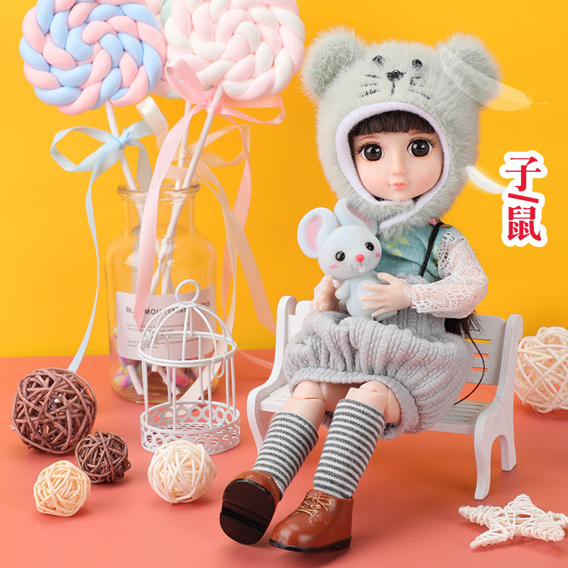 十二生肖芭比拉莎仿真关节可动娃娃 勋霖玩具娃娃/配件