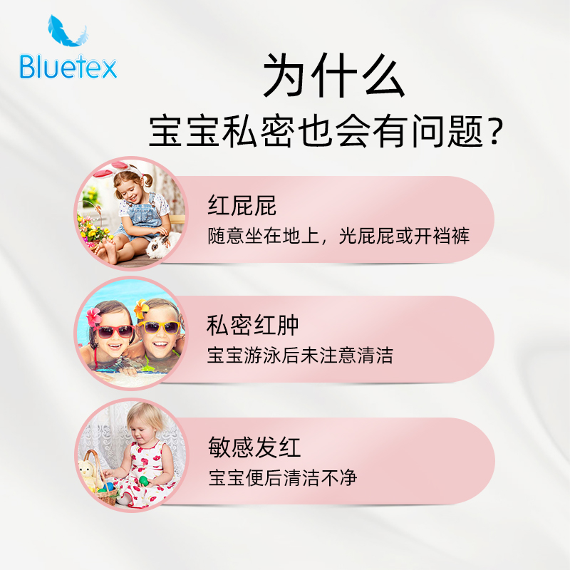 德国Bluetex儿童私处清洗液洗屁屁股女性宝宝外阴私密处洗护理液