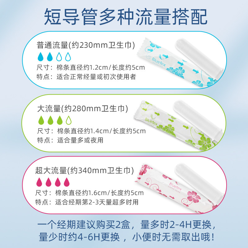 蓝宝丝bluetex德国卫生棉条女日用 bluetex卫生棉条