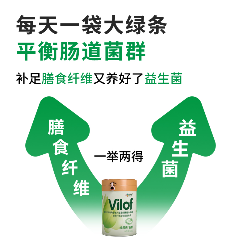 vilof维乐夫菊粉 菊苣益生元水溶膳食纤维300g/桶 - 图1