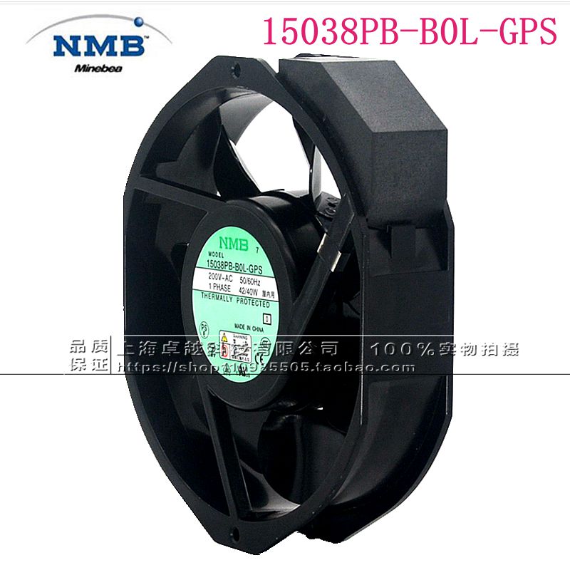 原装正品NMB 15038PB-B0L-GPS AC200V 40/42W进口耐高温设备风扇 - 图0