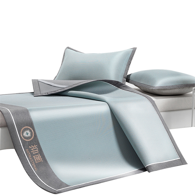 雅鹿冰丝凉席床笠三件套夏季2024新款可机洗宿舍席梦思床垫保护罩