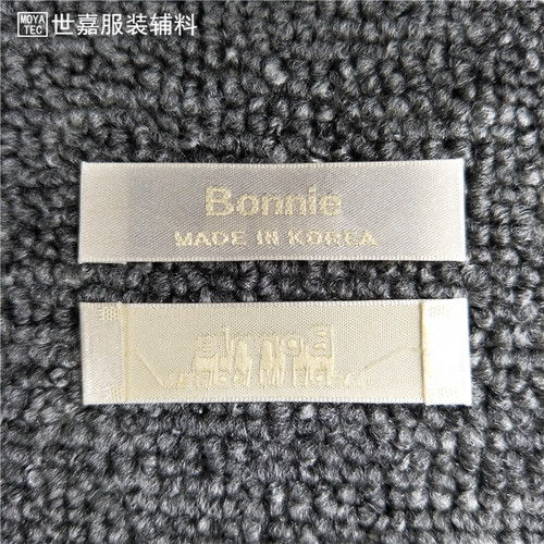 MADE IN KOREA现货领标韩国制造主唛织唛服装织标定做洗水商标签 - 图0