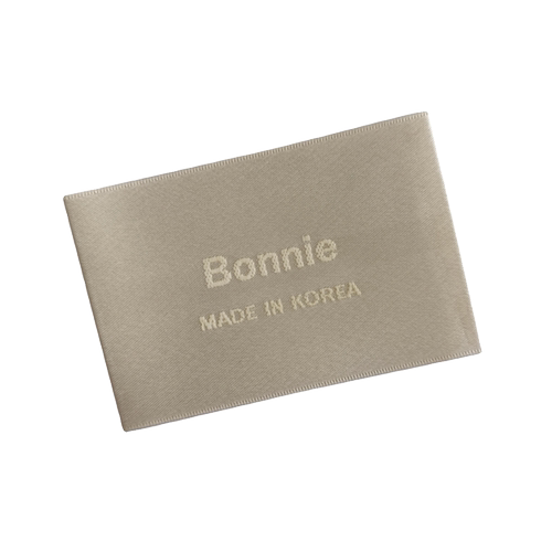 MADE IN KOREA韩国制造织领标冬天大衣外套羽绒服装米黄新款布标 - 图3