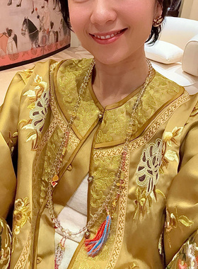 10A天然巴西白水晶佛珠108颗项链古法金念珠手链多圈手串新中式女