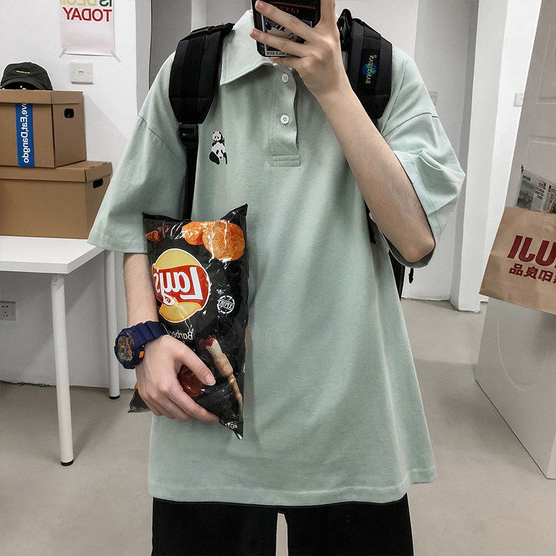 超火cec短袖男潮牌潮流宽松polo衫 v37T恤