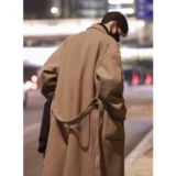 Демисезонное шерстяное пальто, атмосферный плащ, куртка для влюбленных, изысканный стиль, в британском стиле