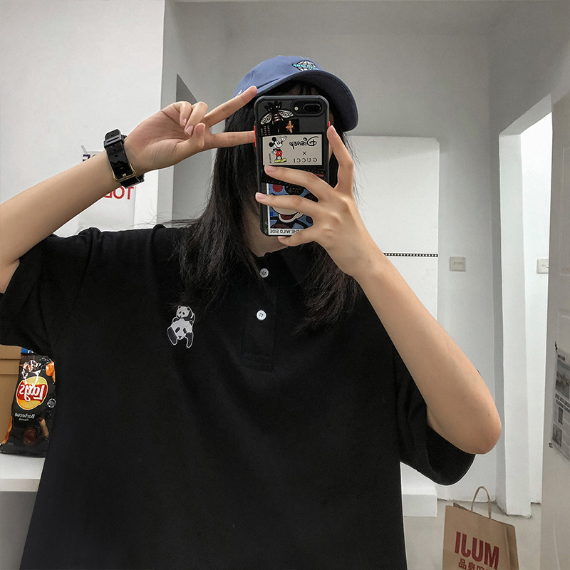 超火cec短袖男潮牌潮流宽松polo衫 v37T恤