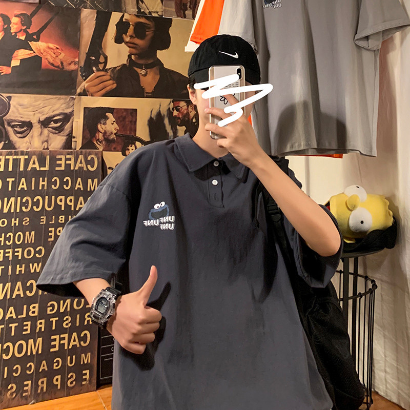 短袖港风潮流宽松学生原宿风t恤 v37T恤