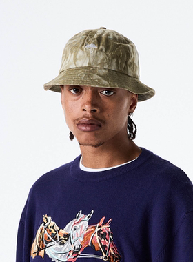 【法国】HELAS 25FA TIE CAMO BUCKET TIE DIE迷彩系带渔夫帽