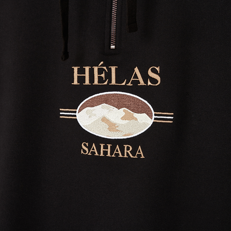 【法国】HELAS SAHARA QUARTER ZIP KHAKI GREEN/BLACK卫衣-图2