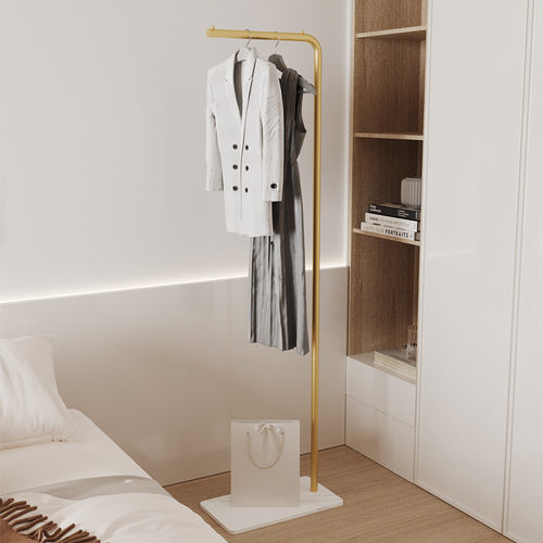 简约卧室衣帽架落地式床边挂衣架客厅出租屋衣服架子家用轻奢衣架 - 图2