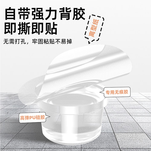门把手防撞贴硅胶门后防碰撞神器入户玻璃柜门防撞缓冲垫门挡门碰 - 图3