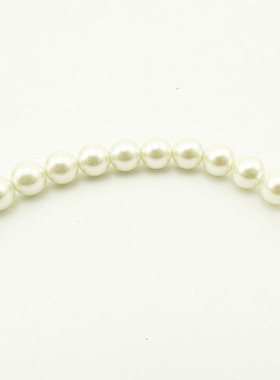 日韩风格玻璃珍珠白色珍珠项链