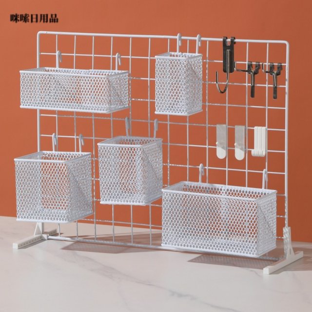 Mesh grid iron hanging basket wire mesh storage rack