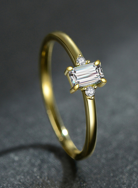欧美风镶嵌锆石日常佩戴食指环