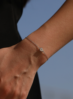 摩典80分莫桑钻S925纯银ins手链