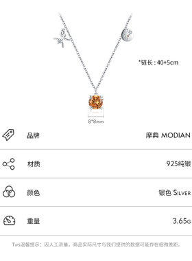 纯银双鱼座锁骨精致小巧ins项链