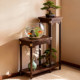 Chinese style floor-standing multi-layer flower stand living room balcony bonsai