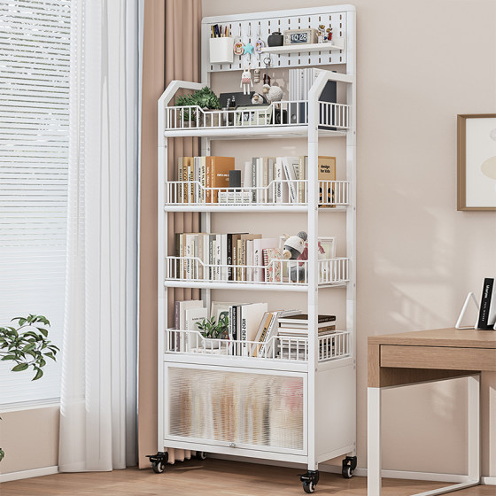 Bookshelf-type floor-standing storage rack integrated wall-mounted movable decorative ornaments kitchen bathroom multi-functional storage rack