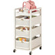 Carbon steel school bag storage rack movable trolley book storage rack under the table multi-layer bag storage with pulley artifact