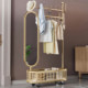 Light luxury rotating movable coat rack dressing mirror
