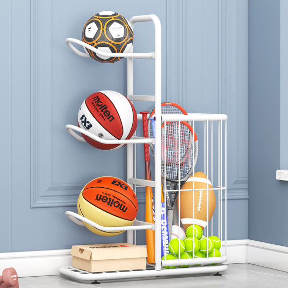 School football volleyball ball storage rack home indoor basketball rack holder storage rack multi-layer children's storage basket
