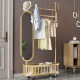 Light luxury rotating movable coat rack dressing mirror