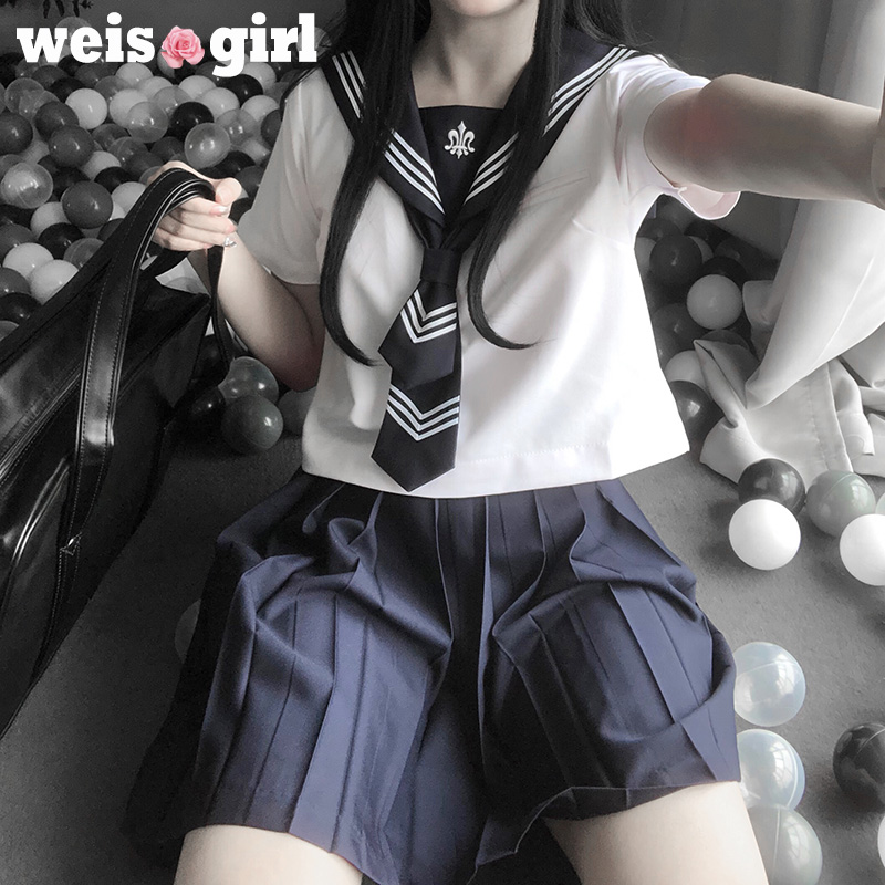 weisgril情调日系水手服学生装JK制服诱惑性感套装学院风班服校服-图0