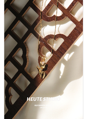 法式复古郁金香花朵项链