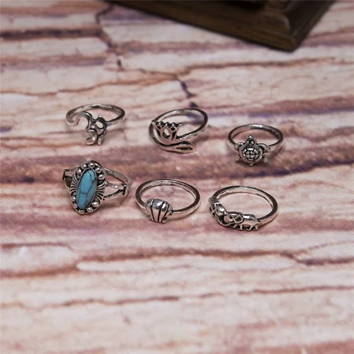 Кольцо, бирюзовый комплект, аксессуар, стиль бохо