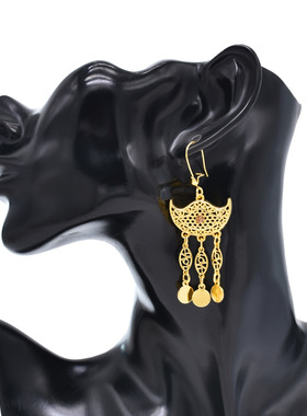 民族风个性复古夸张项链女钱币