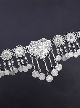 复古民族风太阳花爱心流苏项链女