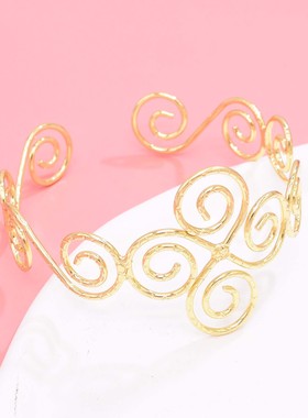 异域民族风金色女式手镯几何图案