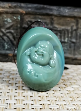 蓝绿存珠阁玛瑙男女项链