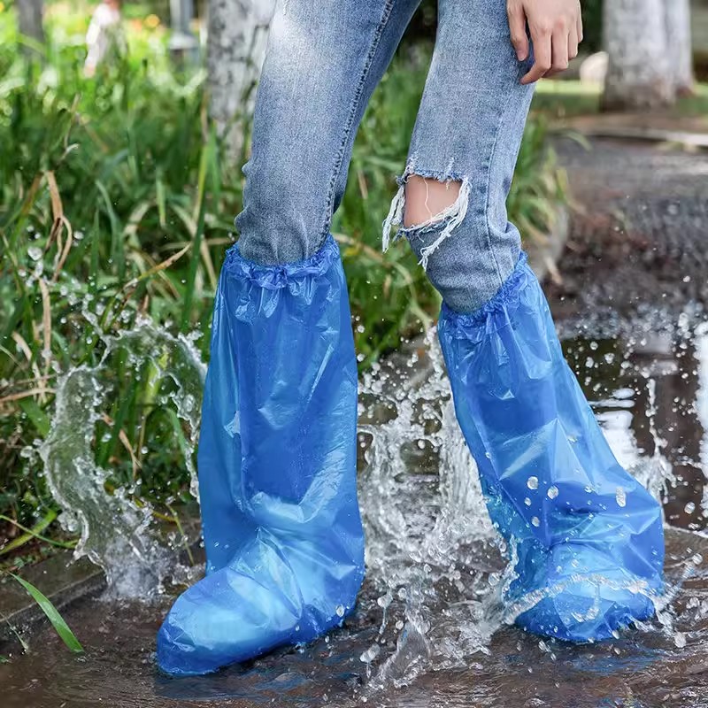 一次性防水鞋套下雨天防雨防滑透明脚套外穿高筒加厚耐磨雨鞋套脚 - 图2