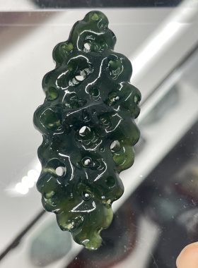 泰山碧玉时来运转吊坠天然菠菜绿满金星好运毛衣链玉坠泰山玉碧玉