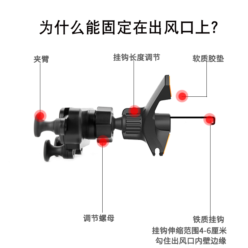 专用广汽埃安AION Y PLUS 70车载手机支架80出风口younger 手机架 - 图3