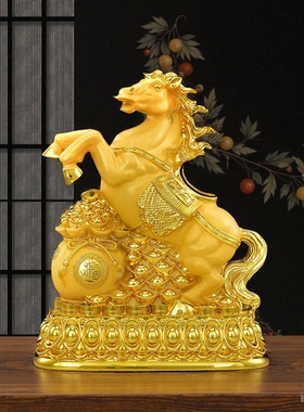 马到成功摆件招财马金色存钱罐