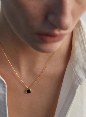 极简不规则项链925银厚镀金