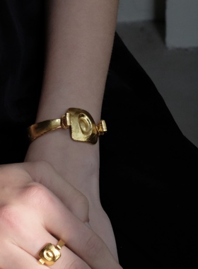 ABOAB925银镀金极简戒指原创设计