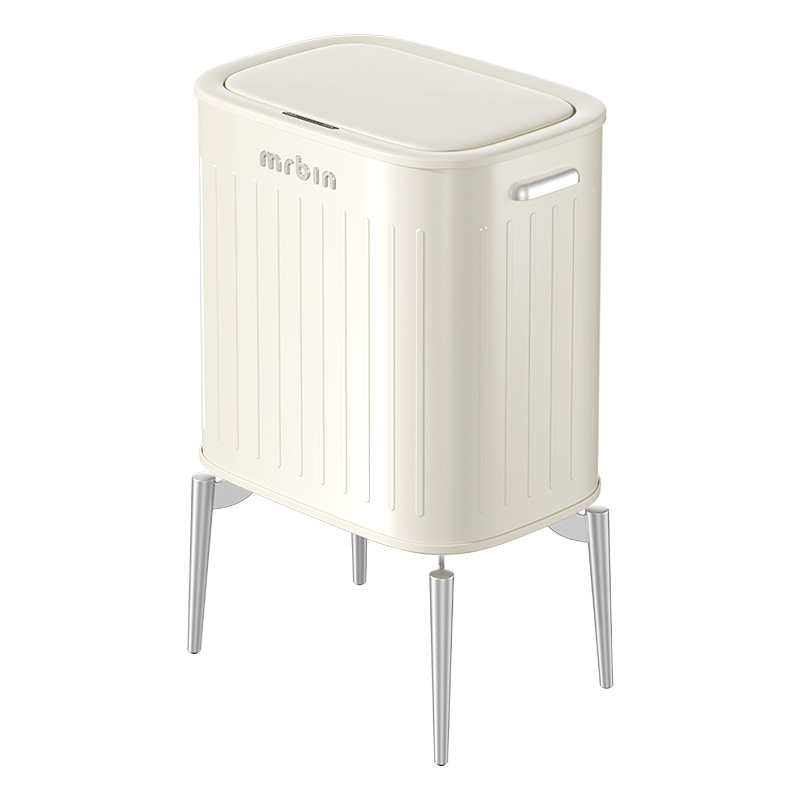 麦桶桶mrbin高脚厨房垃圾桶高款智能感应落地家用客厅奶油风分类 - 图3