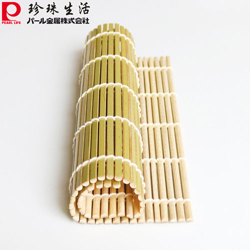 天然无漆寿司帘竹帘珍珠生活C-6384天然竹寿司工具卷帘青皮宽帘子 - 图3