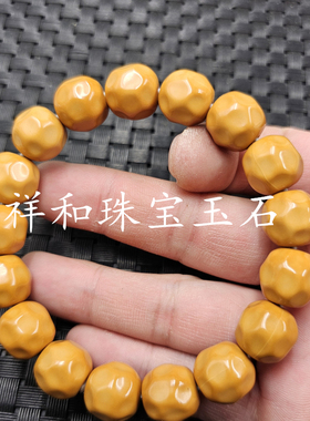 桃核老型珠路路通手链人物圆珠