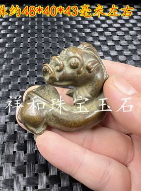 仿古文玩紫铜大小摆件生肖蛇貔貅