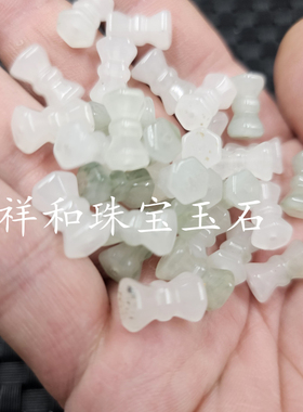 碧绿色多棱竹节玉石散珠天山翠